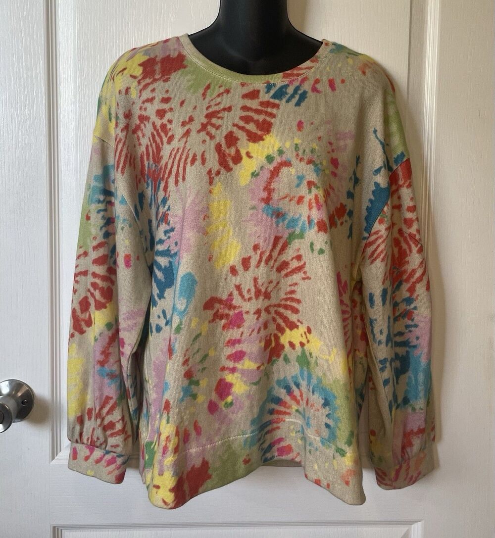 Aldomartins Anthropologie Tie Dye Pullover Sweatshirt Size Small
